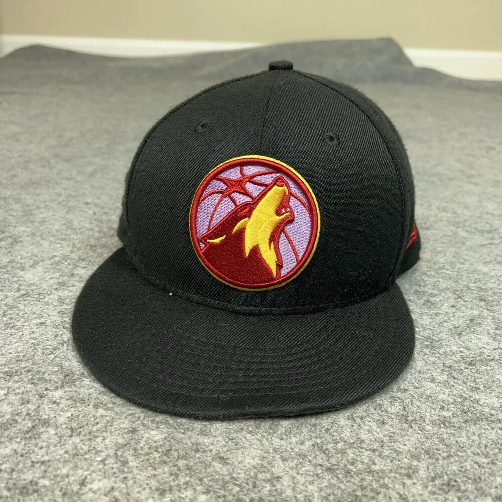 Minnesota Timberwolves Hat Cap Fitted Mens 7 1/2 Black NBA Basketball‎ New Era